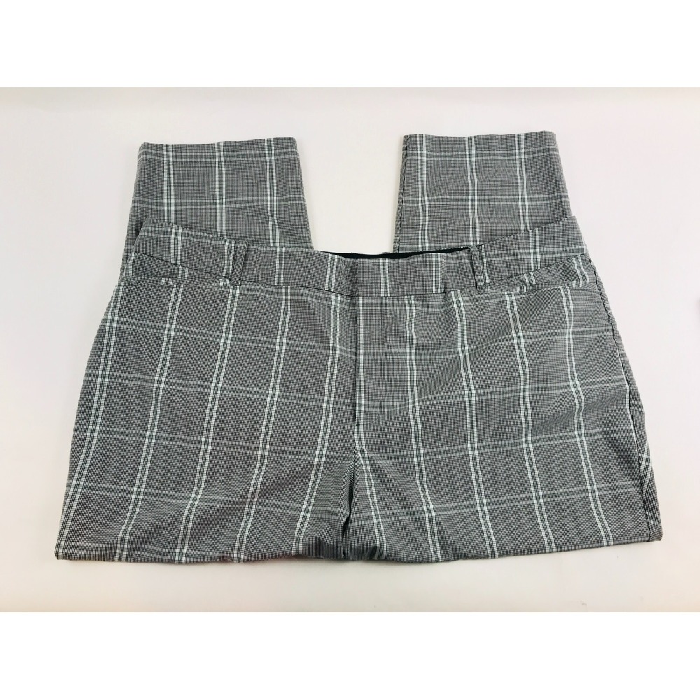 Ava & Viv Pants, Women's Plus Size 26W, White Green, hemmed to 26" dress pants